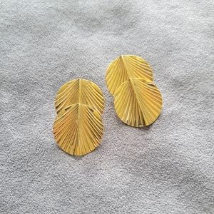 Vintage Gold Leaf Earrings